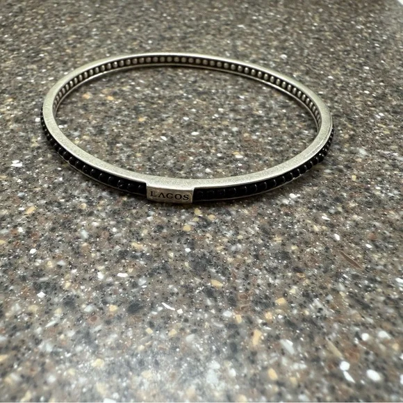 Lagos Caviar Icon Onyx Bangle - Picture 6 of 6